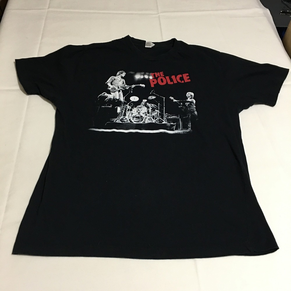The Police T Shirt Mens Large Black 2007 2008 Reunion Tour Band Graphic Tee